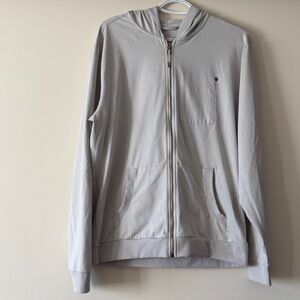 Vuori Men's Light Gray Zip-Up Sweater